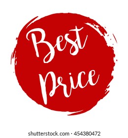 Best Price grunge style red colored on white background