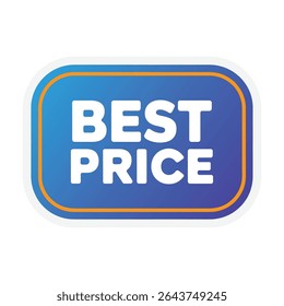 Best price guarantee badge blue orange