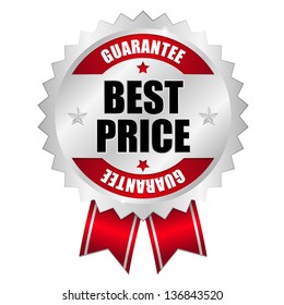 Best price guarantee button red