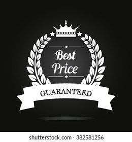 Best price guaranteed label icon.