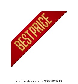 Best price icon illustration for ecommerce site etc. ( corner ribbon )