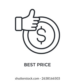 Best Price Icon Outline Style. Vector Illustration For Graphic Design