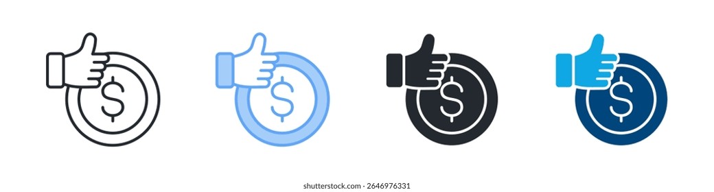 Mejor Icono de Precio Conjunto de Estilo Múltiple. Diseñado en el contorno, azul, glifo, tono dual