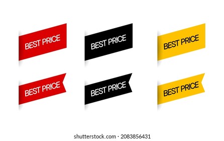 Best price icon set. Sale sticker. Business concept. Vector EPS 10. Isolated on white background.