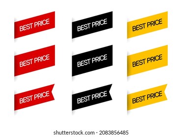 Best price icon set. Sale sticker. Business concept. Vector EPS 10. Isolated on white background.