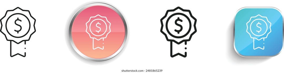 best price icon. Thin Linear, Regular and Button Style Design Isolated On White Background