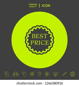 Best Price label icon. Graphic elements for your design