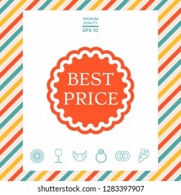 Best Price label icon. Graphic elements for your design
