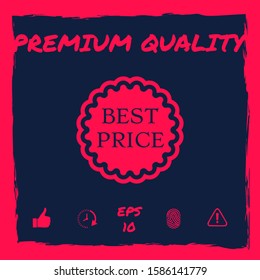 Best Price label icon. Graphic elements for your design