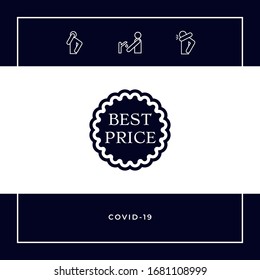 Best Price label icon. Graphic elements for your design