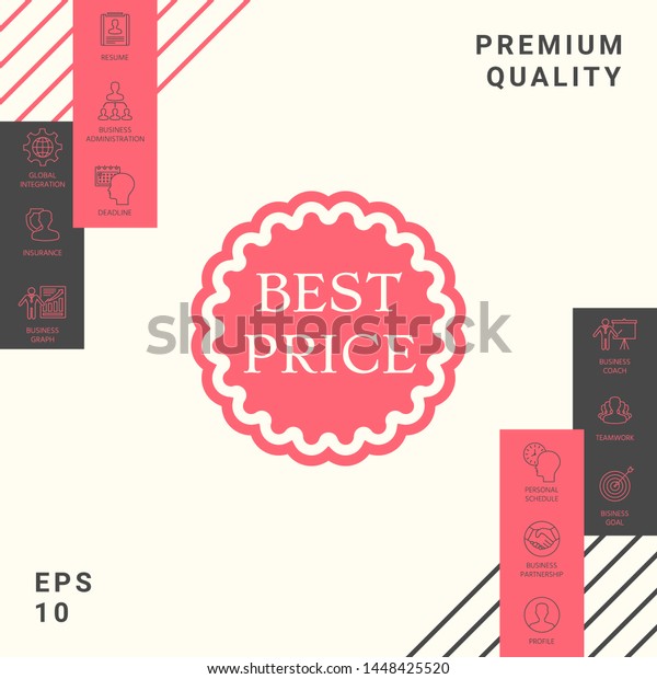 Best Price Label Icon Graphic Elements Stock Vector Royalty Free