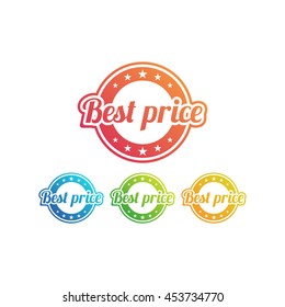 Best price labels set. Vector illustration.