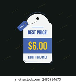 Mejor Precio, Oferta por tiempo limitado, venta estupenda, mega venta, insignia, etiqueta, archivo de Vector editable