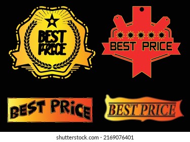 Best price logo, sticker, icon and t shirt design template