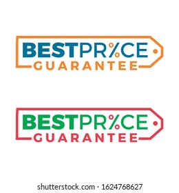 BEST PRICE logo type GUARANTEE with price tag