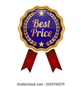 Best price medal on white background. Vector illustration