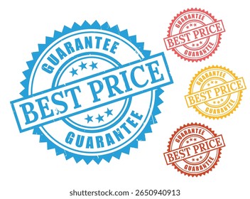 Best Price Offer Seals, Money Saving Guarantee Stamp Vector Pack