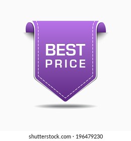 Best Price Purple Label Icon Vector Design