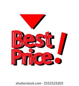 Best Price Red Color with exclamation mark and arrow