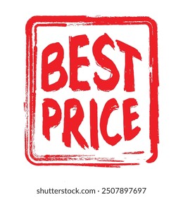 Best price red grunge rubber stamp on white background, vector illustration.