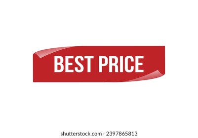 Best price red ribbon label banner. Open available now sign or best price tag.