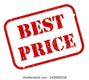 Best price red rubber stamp vector isolated