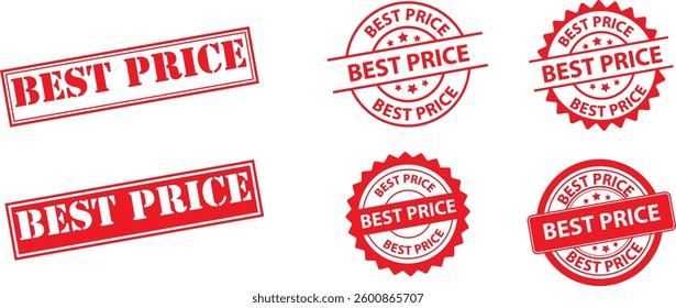 best price red  rubber stamp  label isolated on transparent background