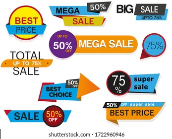 best price sale ,big sale , super sale , mega sale , tag badge design vector format
