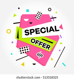 Best Price. Sale. Special Offer text. Vector Illustration