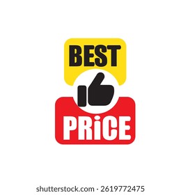 Best price sale sticker or banner. Vector symbol of special offers and for promotion of sales, shopping online. Eps10 vector illustration
