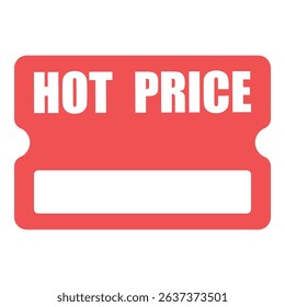 Best price sale sticker and label. Red discount price tag promo template. Vector illustration. Isolated on white background. Empty space for price or text