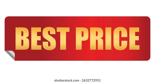 Best price sale sticker. Red price tag discount promo label design template. Vector illustration