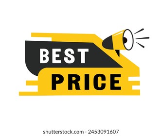 Best Preis Sprechblasen-Symbol flach Stil. Banner-Design für Unternehmen, Marketing. Vektorgrafik-Label.
