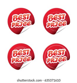 Best price sticker set -vector