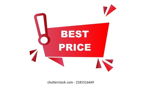 Best price sticker for web design as banner, for flyer, card, brochure print. Vector illustration.
