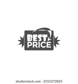 best price symbol with grey color and transparent text