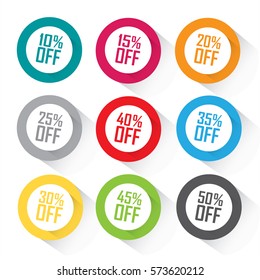 Melhor preço conjunto de etiquetas, conjunto de bolhas - design simples colorido 