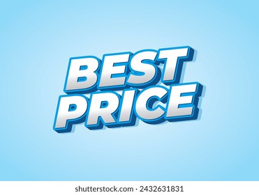 Best Price. Text effect design in 3D look with eye catching color