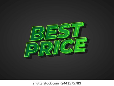 Best Price. Text effect design in 3D look with eye catching color