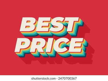 El mejor Precio. Diseño de efectos de texto en estilo 3D con buenos colores