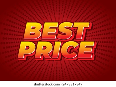 Best price. Text effect design in 3D style with good colors