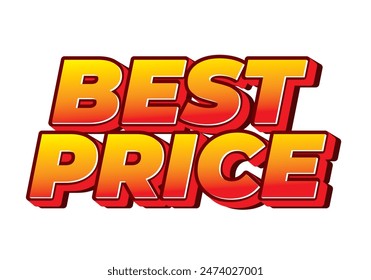 El mejor Precio. Diseño de efectos de texto en estilo 3D con buenos colores