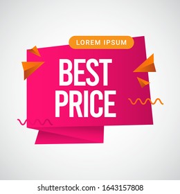 Best Price Text Label Vector Template Design Illustration