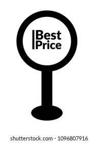 Best price text and map pointer