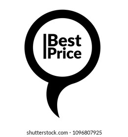 Best price text and map pointer