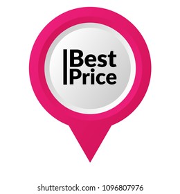 Best price text and map pointer