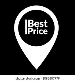 Best price text and map pointer