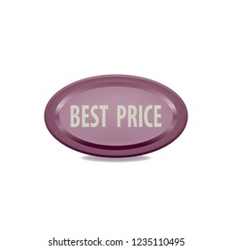 Best price vector button, web design element