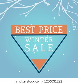 Best price winter sale vector