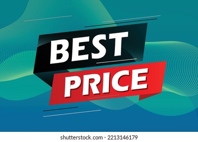best price word concept vector illustration with lines 3d style for social media landing page, template, ui, web, mobile app, poster, banner, flyer, background, gift card, coupon, label, wallpaper